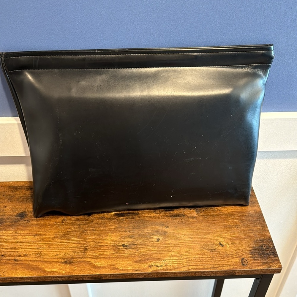 Vintage Large black Vinyl Document Bag Franklin national life insurance company - Picture 4 of 6